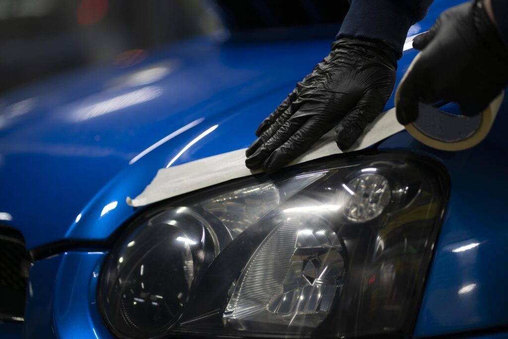 preparación para restauración de faros